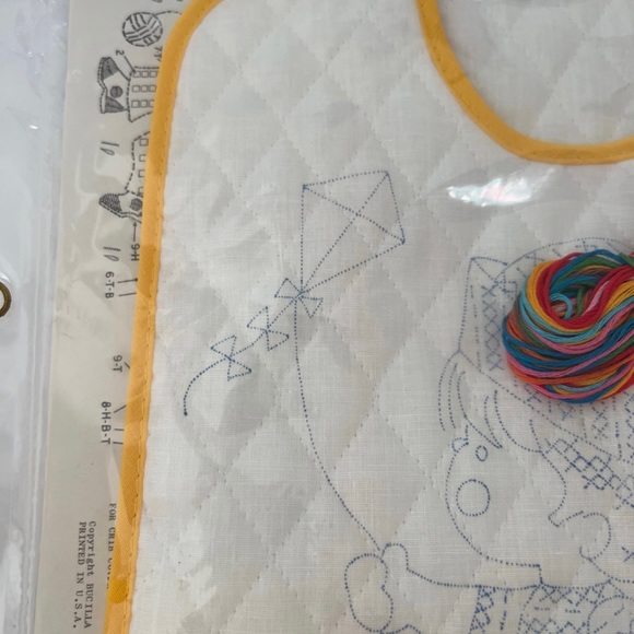 Bucilla Creative Needlepoint Set of 2 Large Quilted Bibs Kit #1848 New - Picture 9 of 12